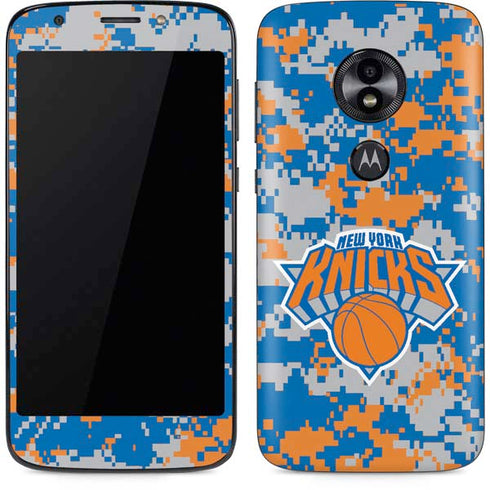 NBA New York Knicks Digi Camo Moto E5 Play Skin